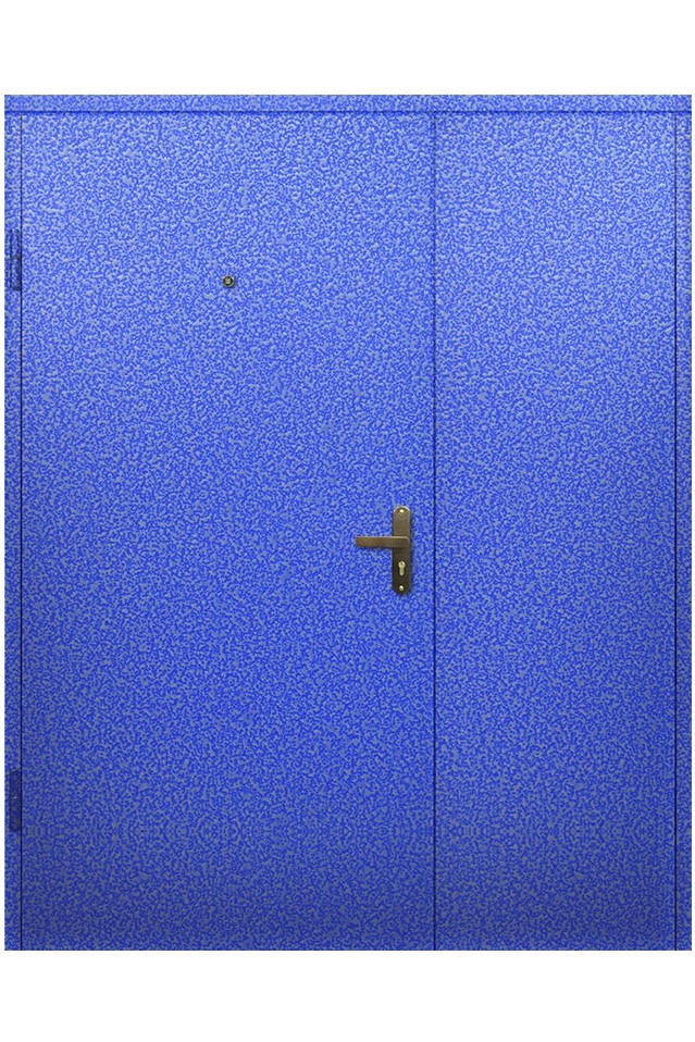 Тамбурная синяя дверь