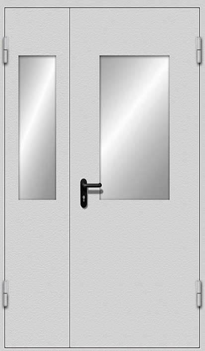 Дверь двухстворчатая со стеклами EIWS-30